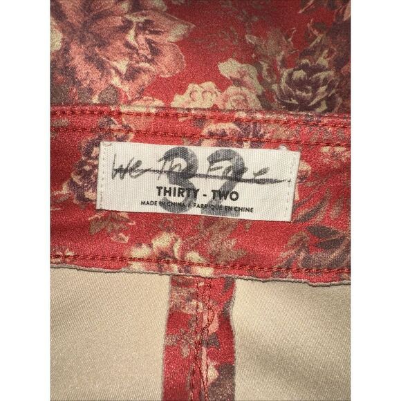 Free People House Party Printed Vegan Suede Flare Leg Pants Size 32 - Picture 4 of 4